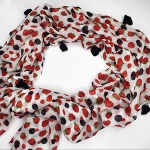 NWT J.Crew Raspberry & Blackberry Scarf